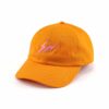 Left view of orange women's baseball hat SFA-210409-2
