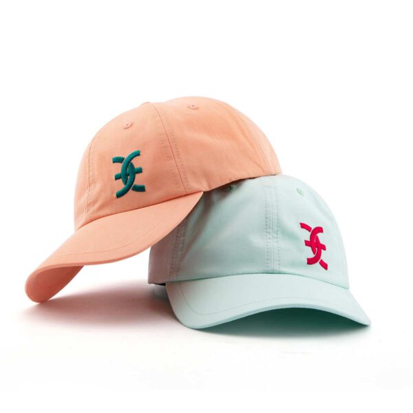 Sports baseball cap in light blue and orange KN2103012