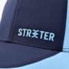 the flat embroidery letters on the dark blue baseball cap KN2103126