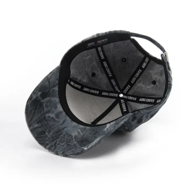 the inner sweatband and taping of the tie dye baseball cap SFG-210421-5