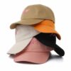 vertical view of black pink khaki orange women's baseball hat SFA-210409-2
