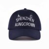 Black curved brim baseball cap front view ACNA2011121