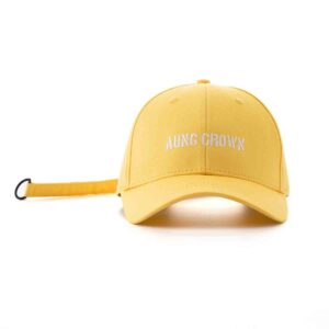 cotton twill baseball cap in yellow SFG-210322-5