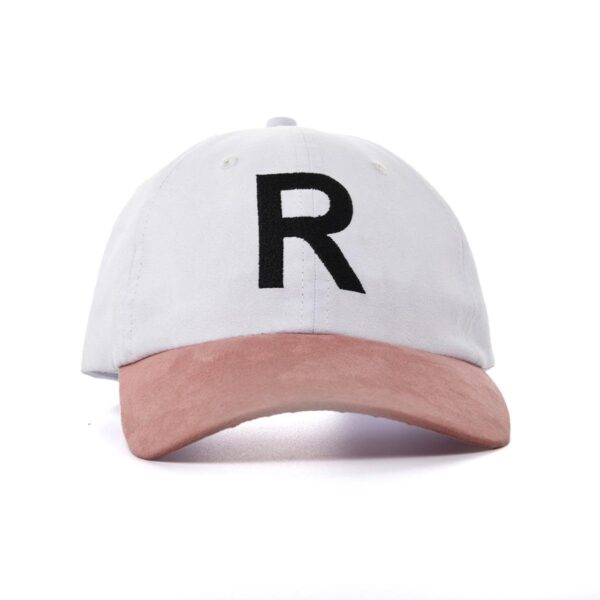 letter R unstructured baseball cap SFA-210407-3