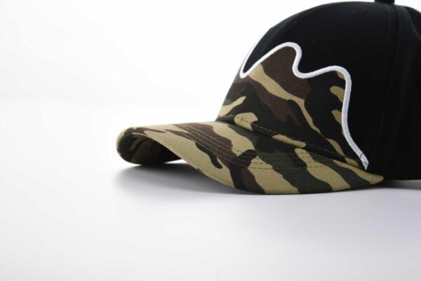 the curved brim on the camo baseball cap SFG-210316-3