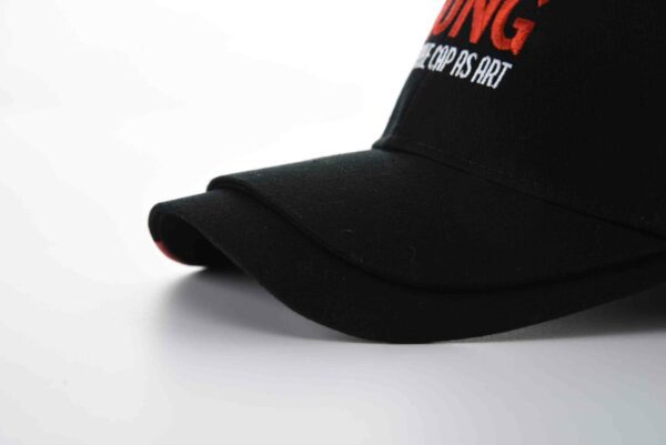 the double-layered brim on the black and white baseball cap SFG-210311-1