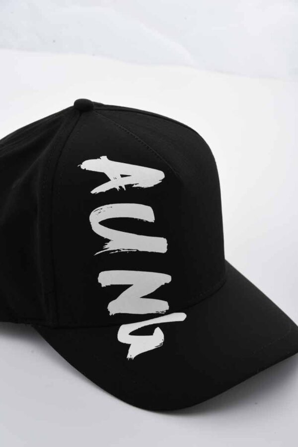 the screen printing logo on the black casual baseball cap SFG-210322-3