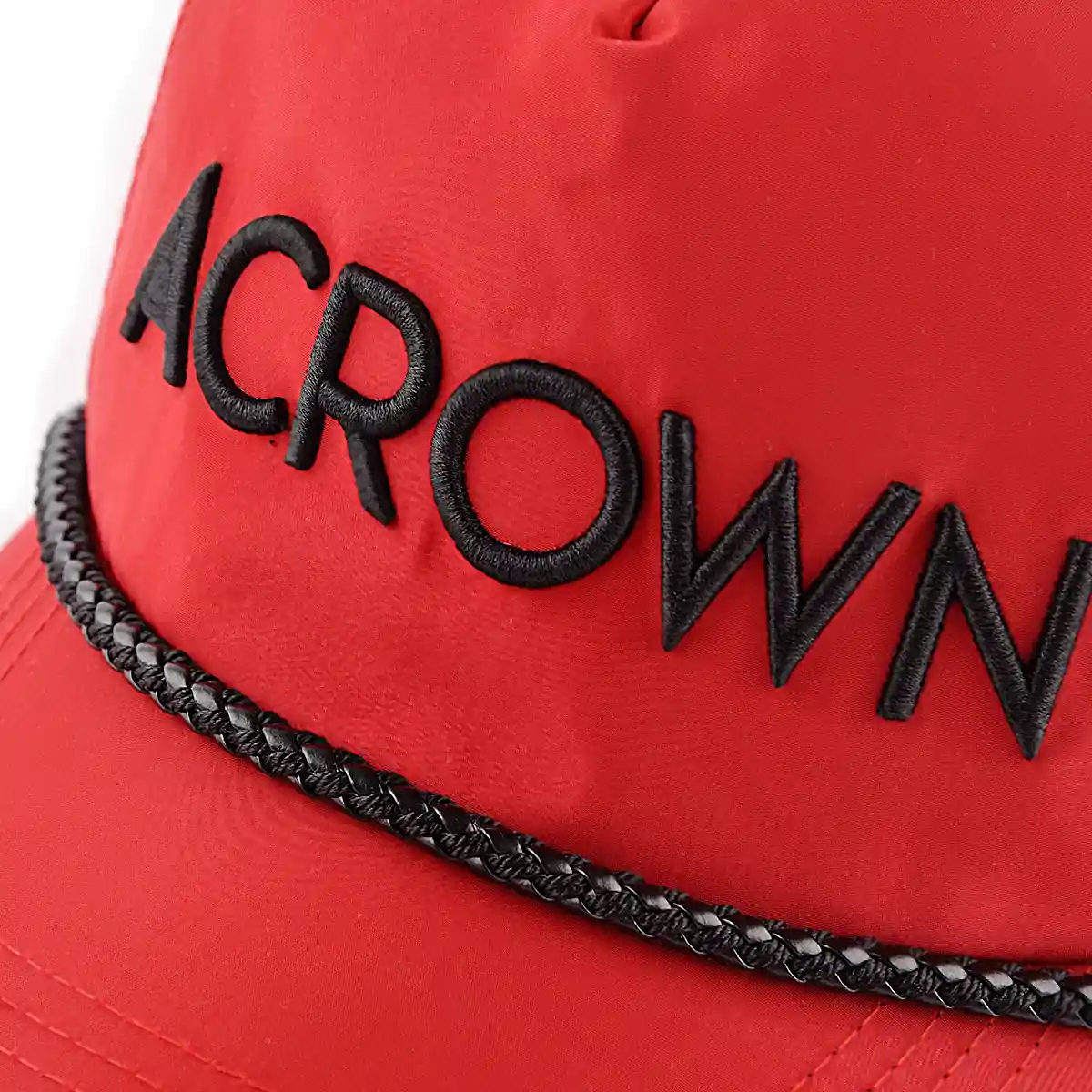 3D embroidery letters and decorative leather braid on the red unisex baseball cap KN2012112 3D embroidery letters and decorative leather braid on the red unisex baseball cap KN2012112