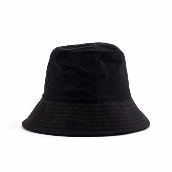 Aung Crown black metal bucket hat at backside SFA-210330-2