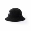 Aung Crown black sun bucket hat with breathable and embroidery eyelets KN2103123