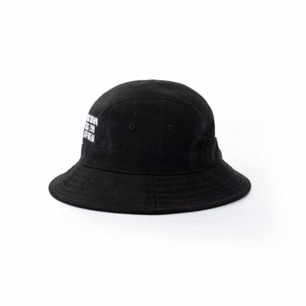 Aung Crown black sun bucket hat with breathable and embroidery eyelets KN2103123