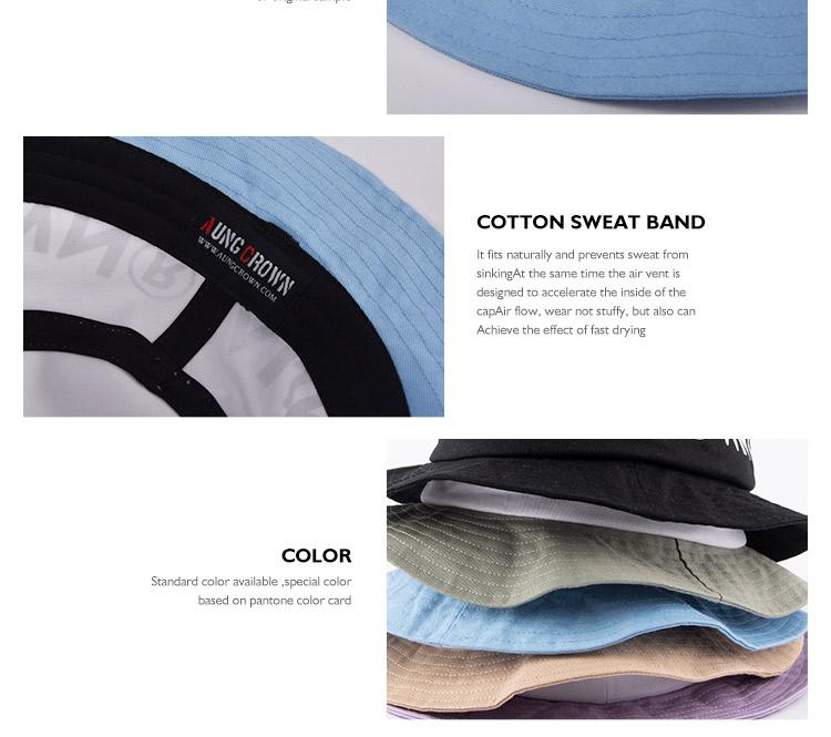 Aung Crown casual bucket hat with fine details KN2102035 Aung Crown casual bucket hat with fine details KN2102035