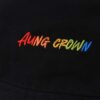 Aung Crown reversible bucket hat with gradient letters SFG-210428-1