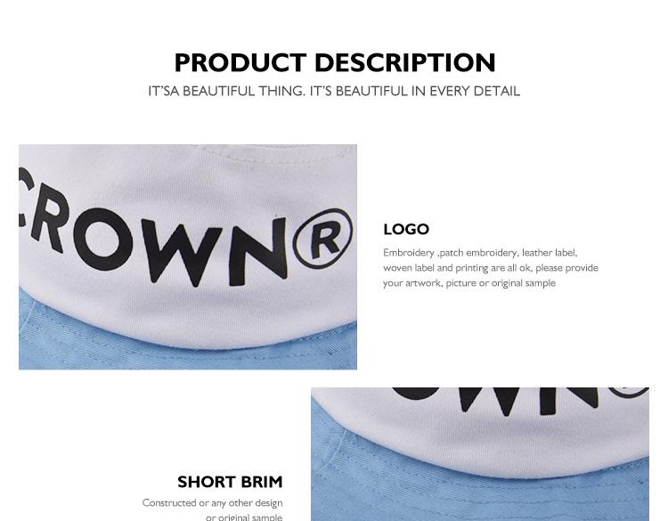 Aung Crown fashion cotton bucket hat with exquisite details KN2102035 Aung Crown fashion cotton bucket hat with exquisite details KN2102035