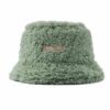 Aung Crown green shearling bucket hat SFA-210408-1