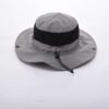 Aung Crown grey bucket hat at the backside view KN2101291