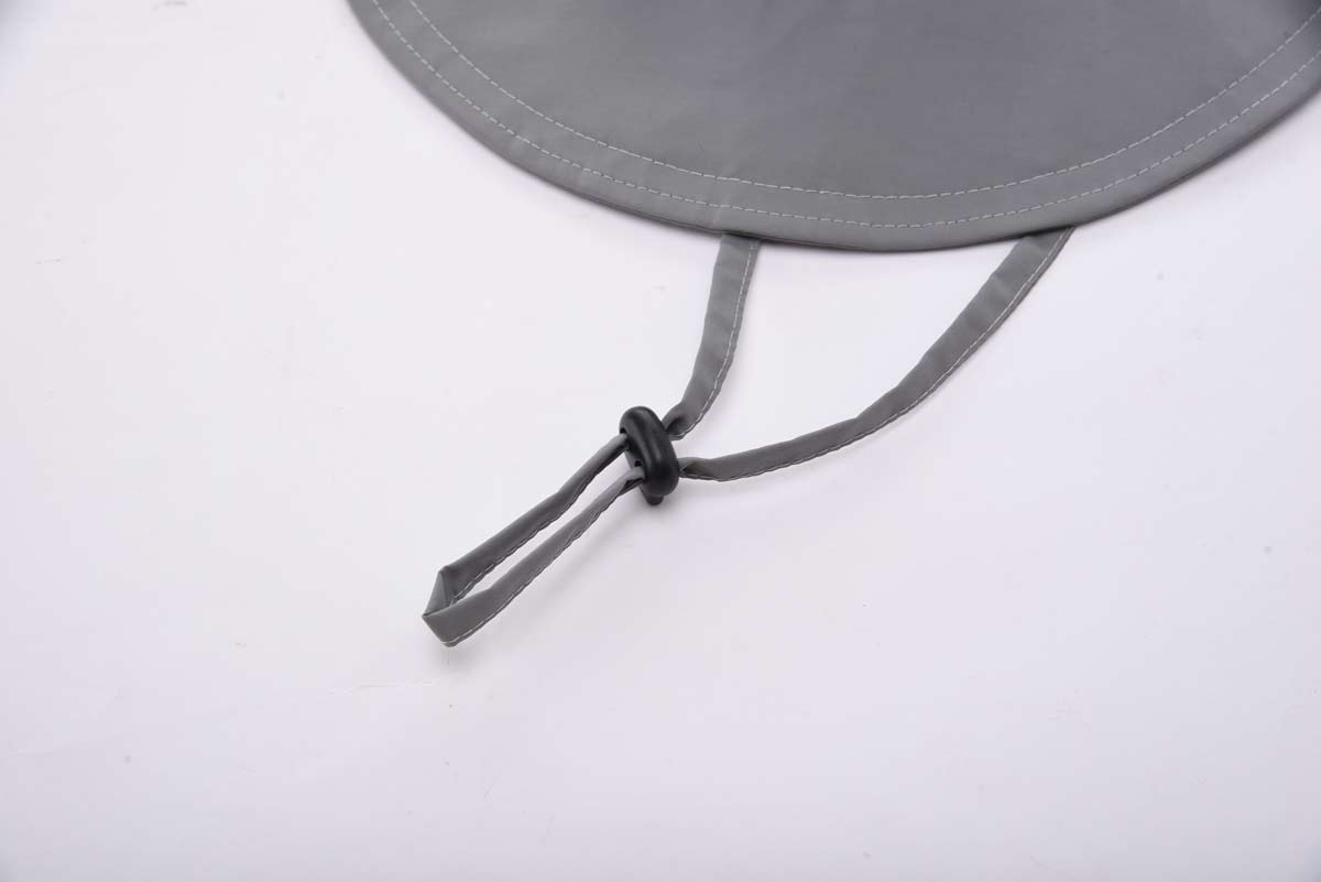 Aung Crown grey bucket hat with adjustable chin drawstrings KN2101291