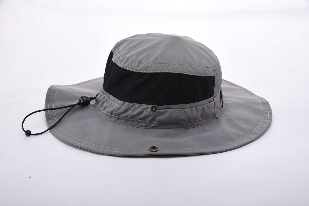 Aung Crown grey bucket hat with adjustable drawstrings KN2101291