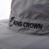 Aung Crown grey bucket hat with flat embroidery letters on the front KN2101291