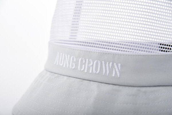 Aung Crown mesh bucket hat with flat embroidery letters on the front SFG-210318-1