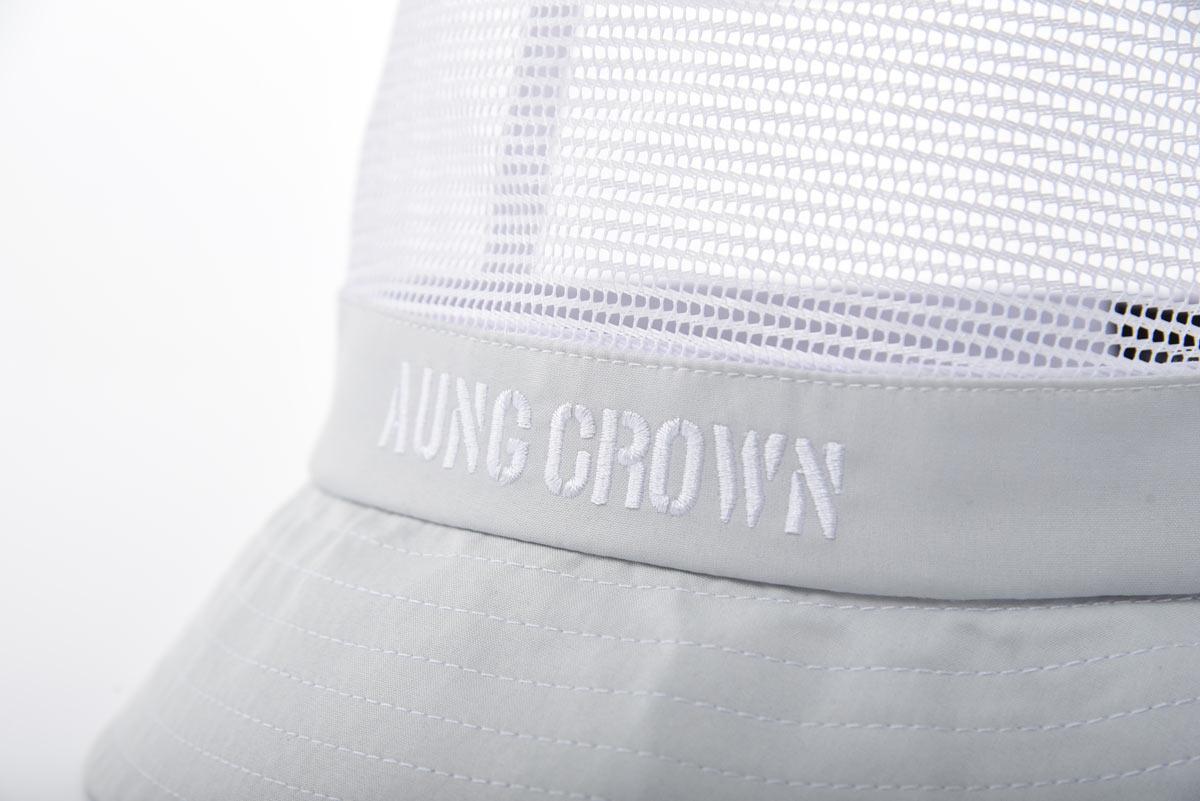 Aung Crown mesh bucket hat with flat embroidery letters on the front SFG-210318-1 Aung Crown mesh bucket hat with flat embroidery letters on the front SFG-210318-1