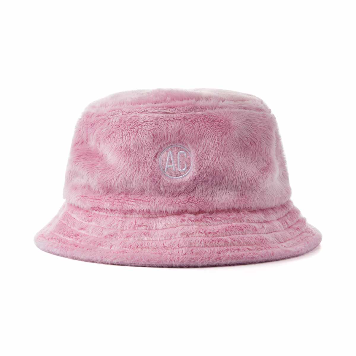 Aung Crown pink fleece winter bucket hat KN2102072