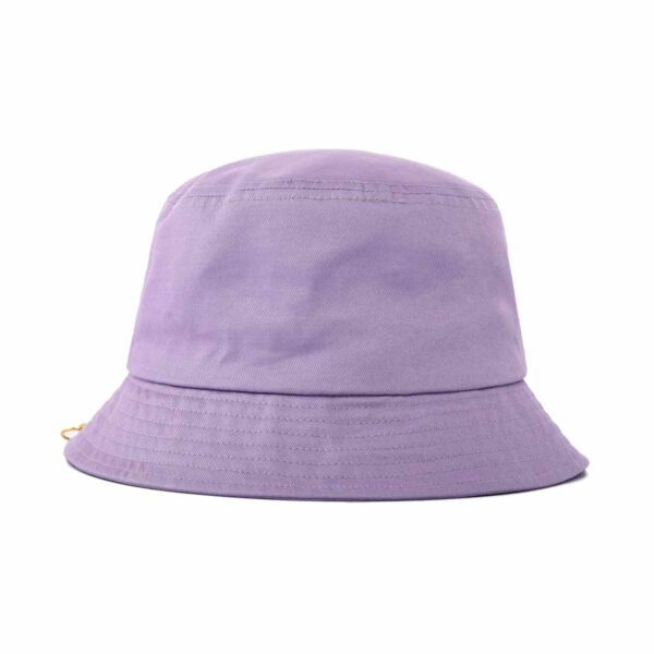 Aung Crown purple woven bucket hat at the back view SFA-210406-1