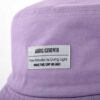 Aung Crown purple woven bucket hat with a woven label on the front SFA-210406-1