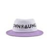 Aung Crown white-purple fashion cotton bucket hat with a flat brim KN2102035