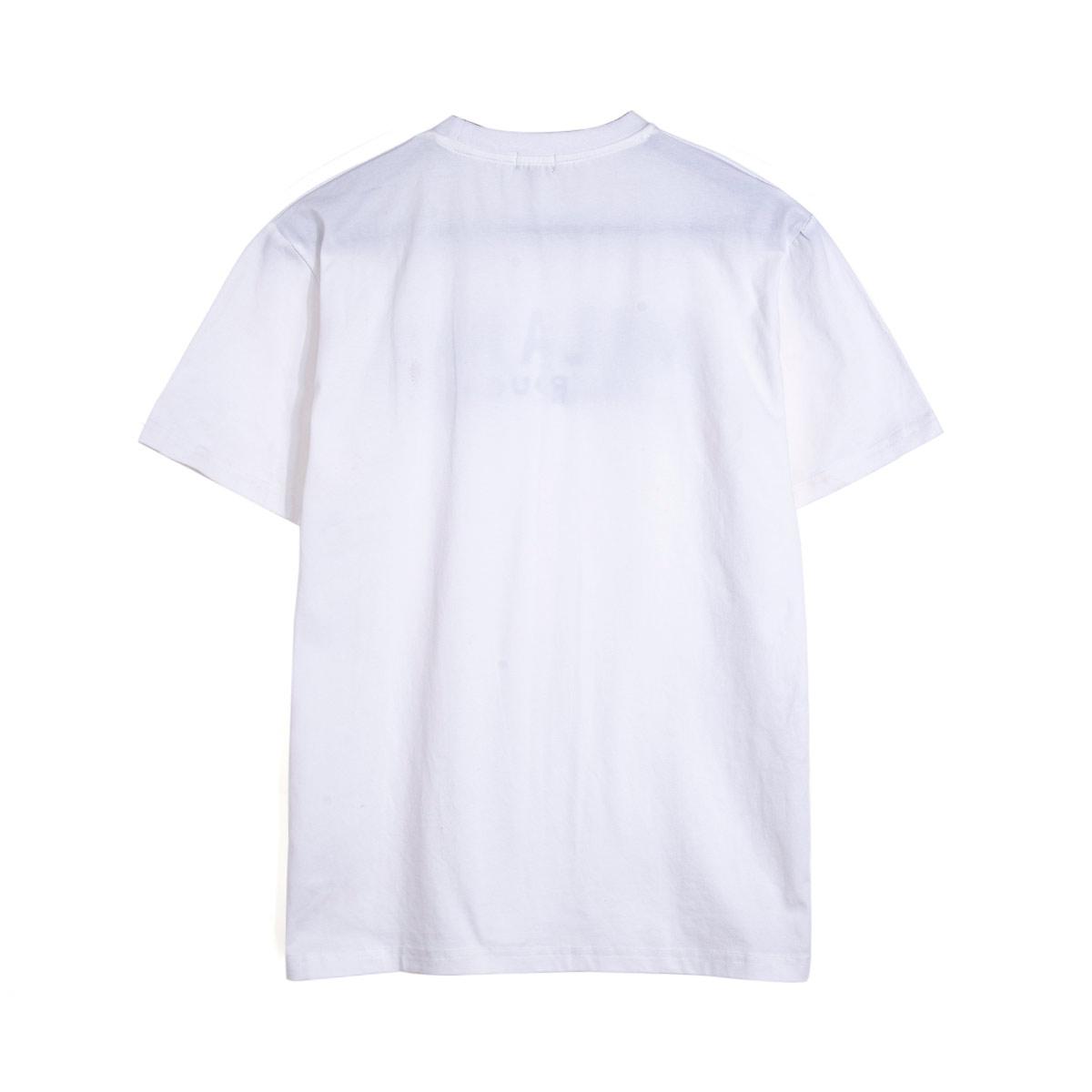Aung Crown white short sleeve t-shirt with a solid back SFZ-210420-7 Aung Crown white short sleeve t-shirt with a solid back SFZ-210420-7