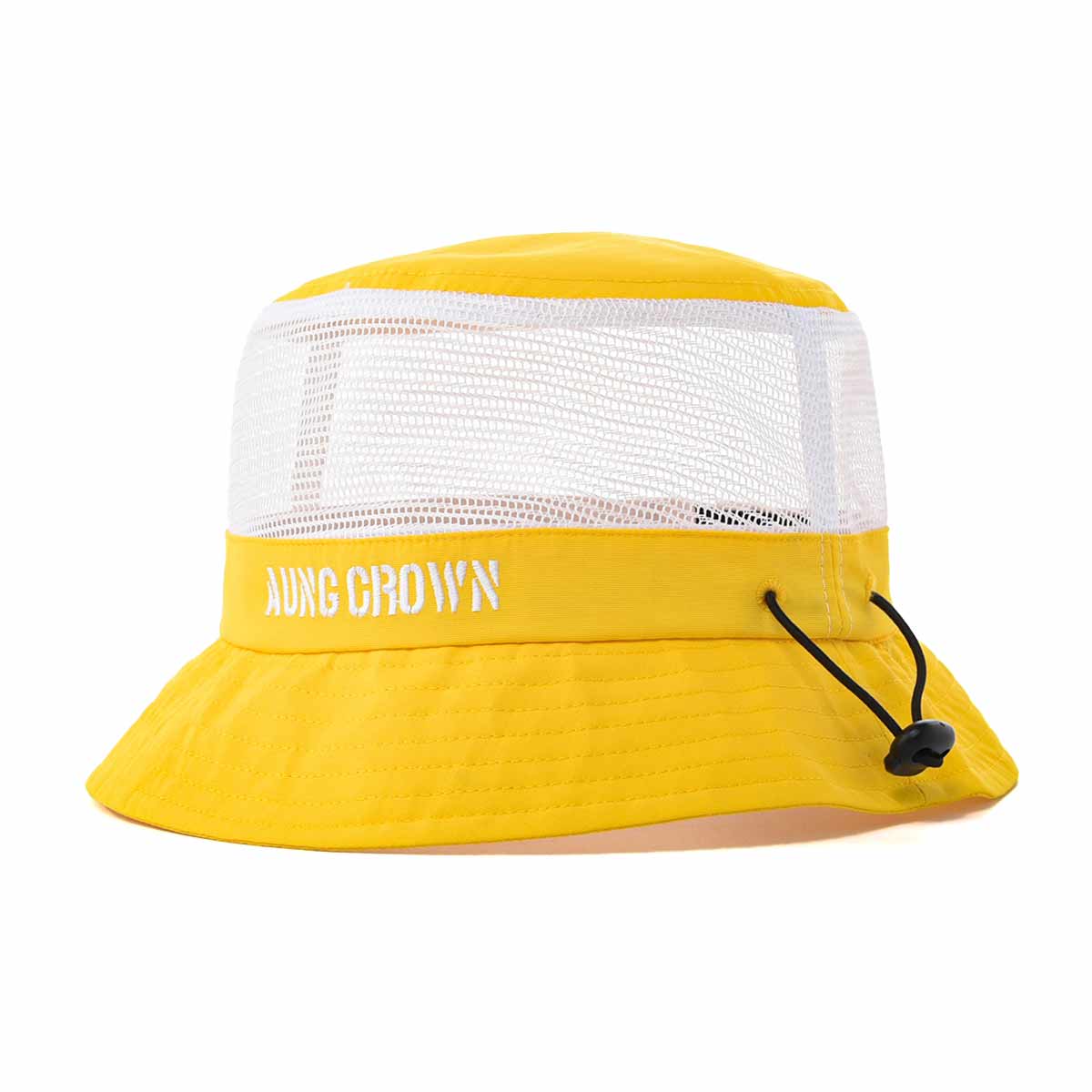 Aung Crown yellow mesh bucket hat SFG-210318-1 Aung Crown yellow mesh bucket hat SFG-210318-1