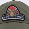 army green baseball cap dad cap 3D embroidery piping applique view KN2101051