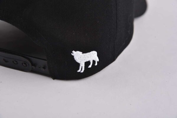 back flat embroidery logo of all black baseball cap KN2012041