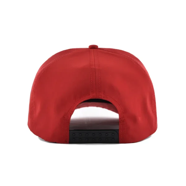 back side of the red unisex baseball cap KN2012112