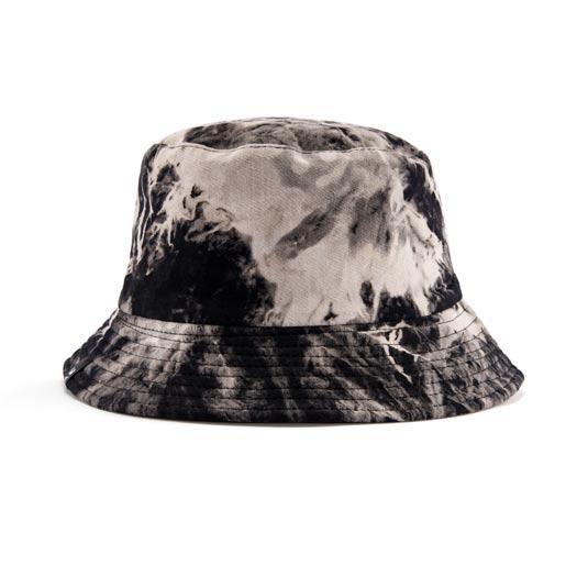 gray-black-white tie-dye knit bucket hat SFG-210512-1