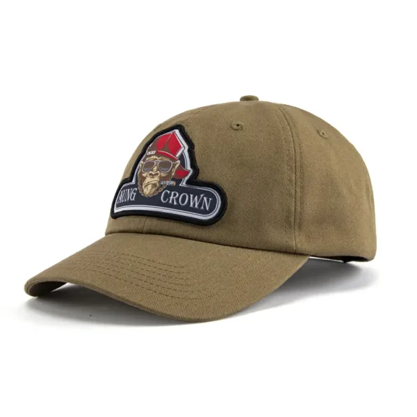 left view for the olive green baseball cap dad cap KN2101051