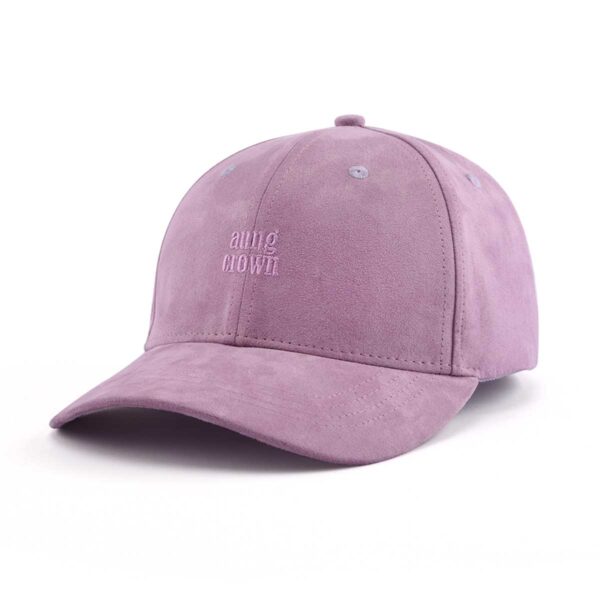 light purple curved brim suede baseball cap KN2102021