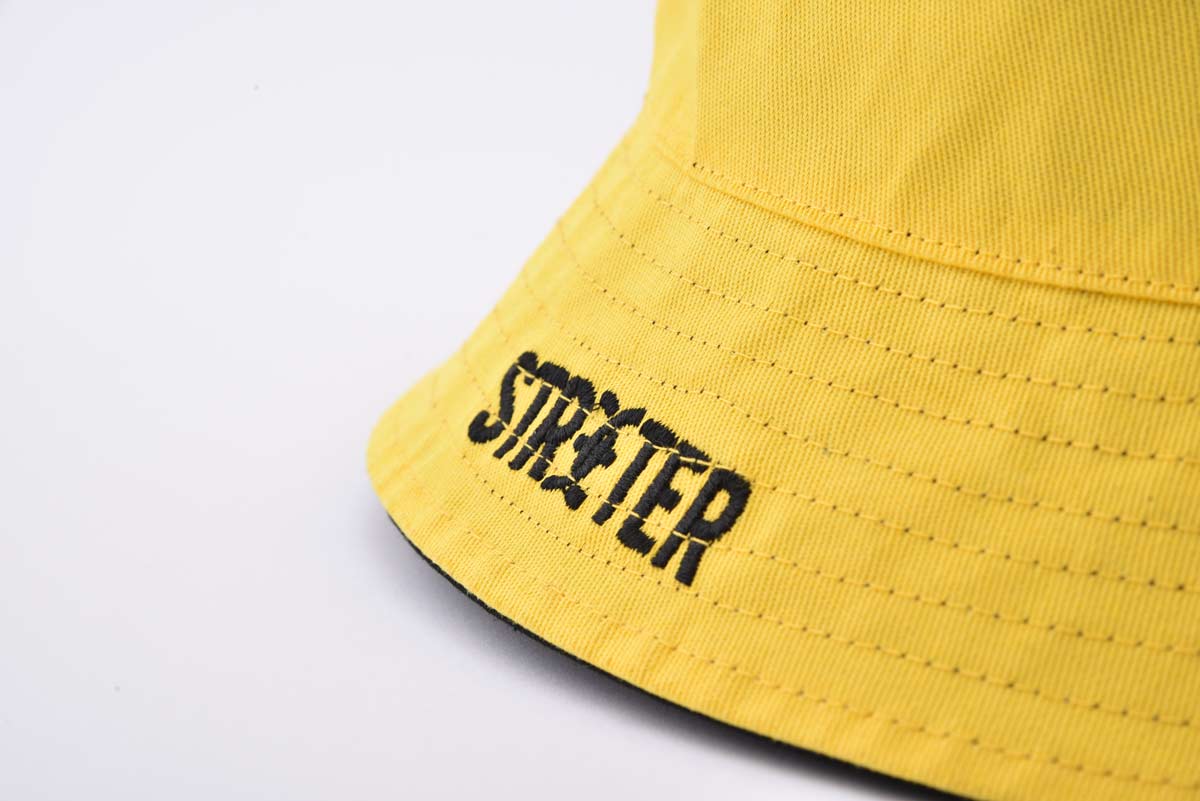 plain bucket hat with flat embroidery letters on the brim KN2102213 plain bucket hat with flat embroidery letters on the brim KN2102213