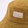 teddy bucket hat with a leather patch on the front KN2012074