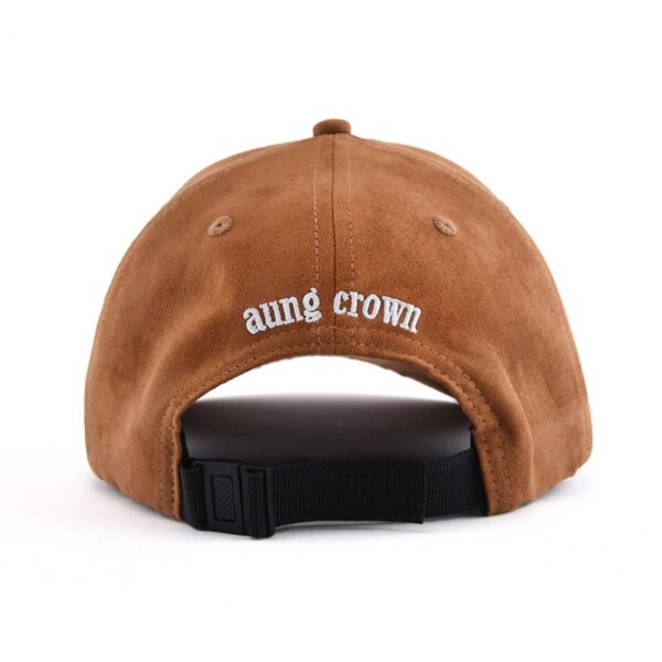 the back side of the brown suede baseball cap KN2102021