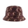 the backside of the Aung Crown brown bucket hat KN2102221