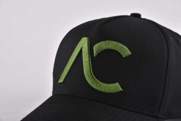 the front 3D embroidery logo of all black baseball cap KN2012041