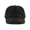 the front view of the black unisex baseball cap KN2012112