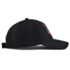 the horizontal view of the black canvas baseball cap dad cap KN2102031