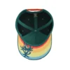 the inner and coconut tree lower brim of the green outdoor baseball cap KN2012163