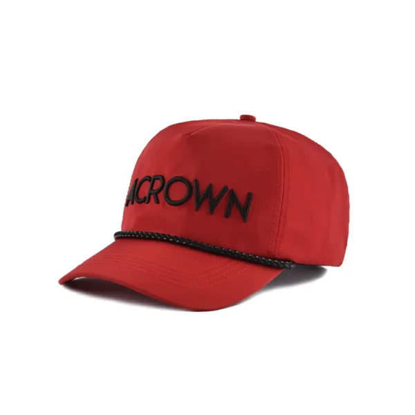 the left side of the red unisex baseball cap KN2012112