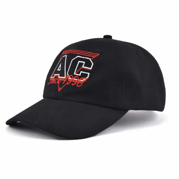 the side view of the black baseball cap dad cap KN2102031