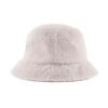 white velvet bucket hat for women KN2012144