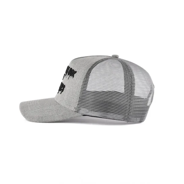 Aung Crown 5-panel gray trucker hat at the horizontal view ACNA2011122