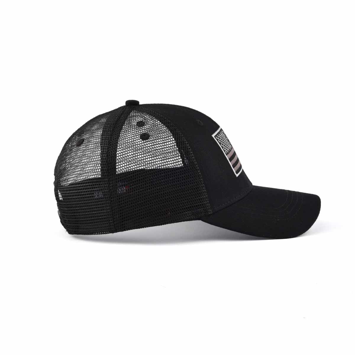 Aung Crown 6-panel black trucker hat for men KN2101281 Aung Crown 6-panel black trucker hat for men KN2101281